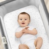 image:imageChicco LullaGo Bassinet Fitted Sheets 2PackGrey Triangle