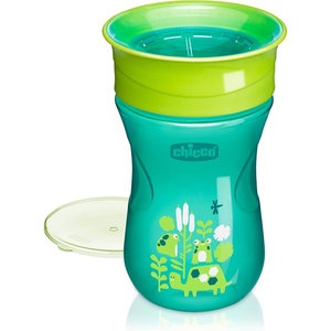 image:imageChicco 360 2in1 Spoutless Rim Training Cup for Toddlers 9m 9ozGreen