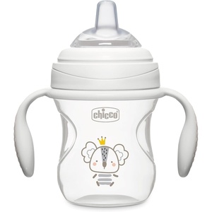 image:imageChicco Transition Training Sippy Cup Soft Silicone Spout 4m 7ozGray