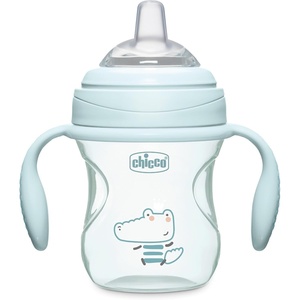 image:imageChicco Transition Training Sippy Cup Soft Silicone Spout 4m 7ozSage